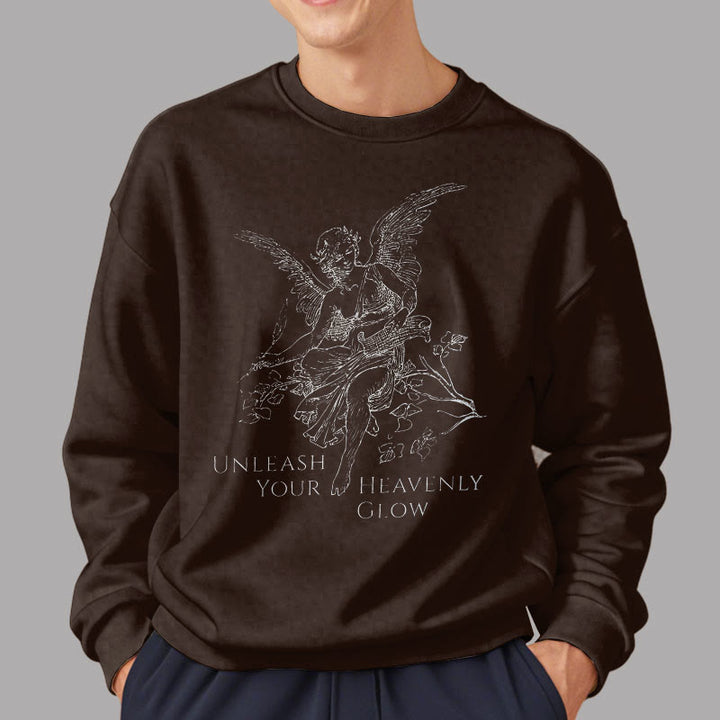 Christianartworkshop Klassischer Angel Unleash Your Heavenly Glow Polyester-Sweatshirt mit Fleecefutter