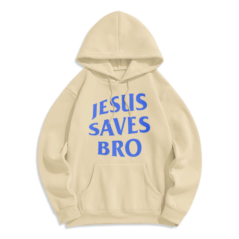 Christianartworkshop Kapuzenpullover aus Polyester mit Fleecefutter, Zitat-Stil „Jesus Saves Bro Proud Faith“ - Beige - 2XL - image 10