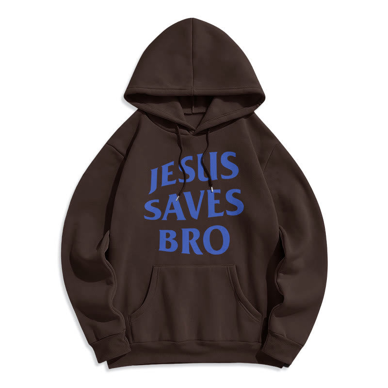Christianartworkshop Kapuzenpullover aus Polyester mit Fleecefutter, Zitat-Stil „Jesus Saves Bro Proud Faith“ - Braun - 2XL - image 12