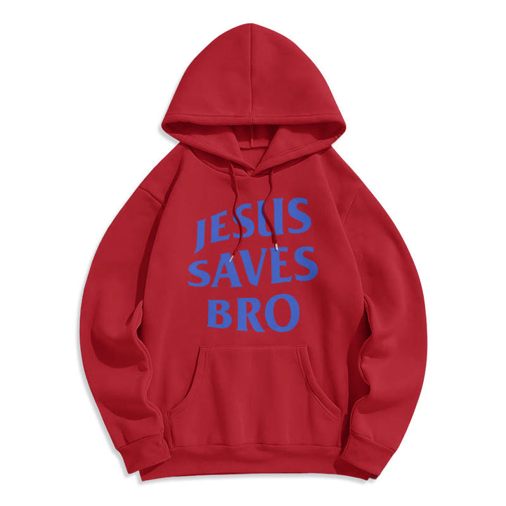 Christianartworkshop Kapuzenpullover aus Polyester mit Fleecefutter, Zitat-Stil „Jesus Saves Bro Proud Faith“ - Rot - 2XL - image 18