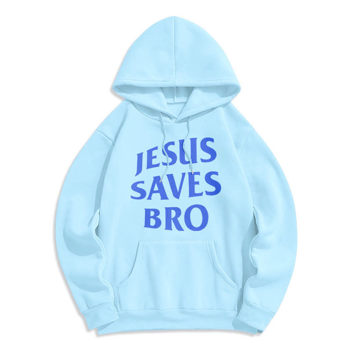 Christianartworkshop Kapuzenpullover aus Polyester mit Fleecefutter, Zitat-Stil „Jesus Saves Bro Proud Faith“ - Blau - 2XL - image 16