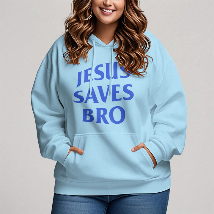 Christianartworkshop Kapuzenpullover aus Polyester mit Fleecefutter, Zitat-Stil „Jesus Saves Bro Proud Faith“