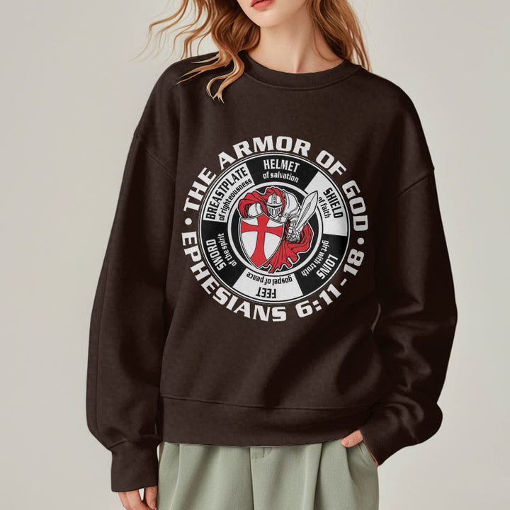 Christianartworkshop Moderner, farbiger Stil, Kreuzritterrüstung Gottes, Polyester-Sweatshirt mit Fleecefutter - image 13