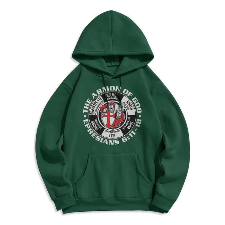 Christianartworkshop Moderner farbiger Hoodie im Kreuzritter-Rüstungsstil, gefüttert mit Polyester, Fleece-Futter - Grün - 2XL - image 11