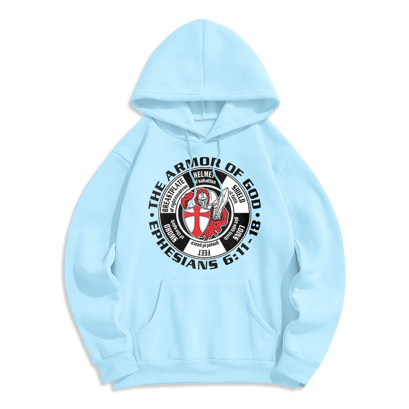 Christianartworkshop Moderner farbiger Hoodie im Kreuzritter-Rüstungsstil, gefüttert mit Polyester, Fleece-Futter - Blau - 2XL - image 13