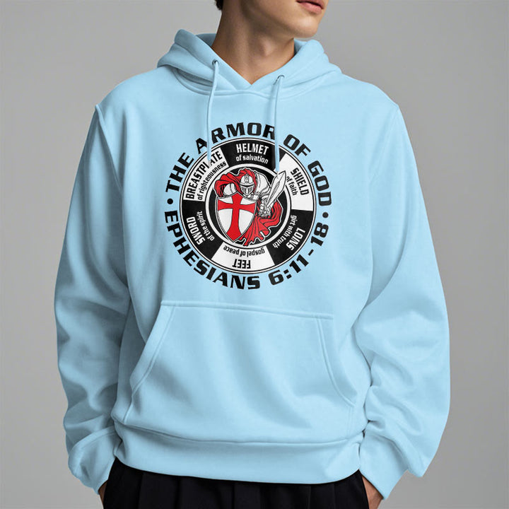 Christianartworkshop Moderner, farbiger Kapuzenpullover im Kreuzritter-Rüstungsstil Gottes, mit Fleece gefüttert - image 15