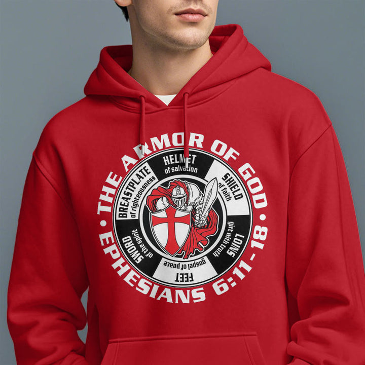 Christianartworkshop Moderner farbiger Hoodie im Kreuzritter-Rüstungsstil, gefüttert mit Polyester, Fleece-Futter - image 18