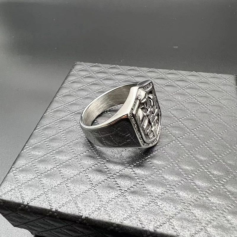 Christianartworkshop Klassischer Kreuzzugsschild-Ring zum Schutz der Kreuzzüge - image 6