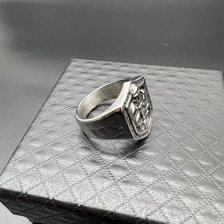 Christianartworkshop Klassischer Kreuzzugsschild-Ring zum Schutz der Kreuzzüge - image 6