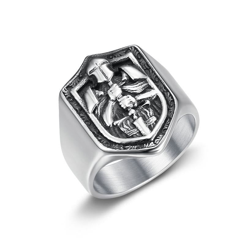 Christianartworkshop Klassischer Kreuzzugsschild-Ring zum Schutz der Kreuzzüge - image 9