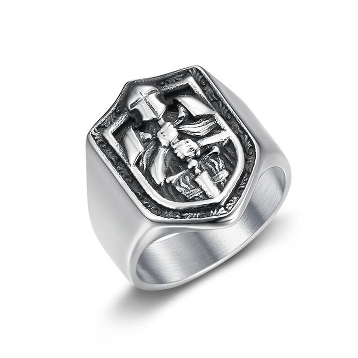 Christianartworkshop Klassischer Kreuzzugsschild-Ring zum Schutz der Kreuzzüge - image 9