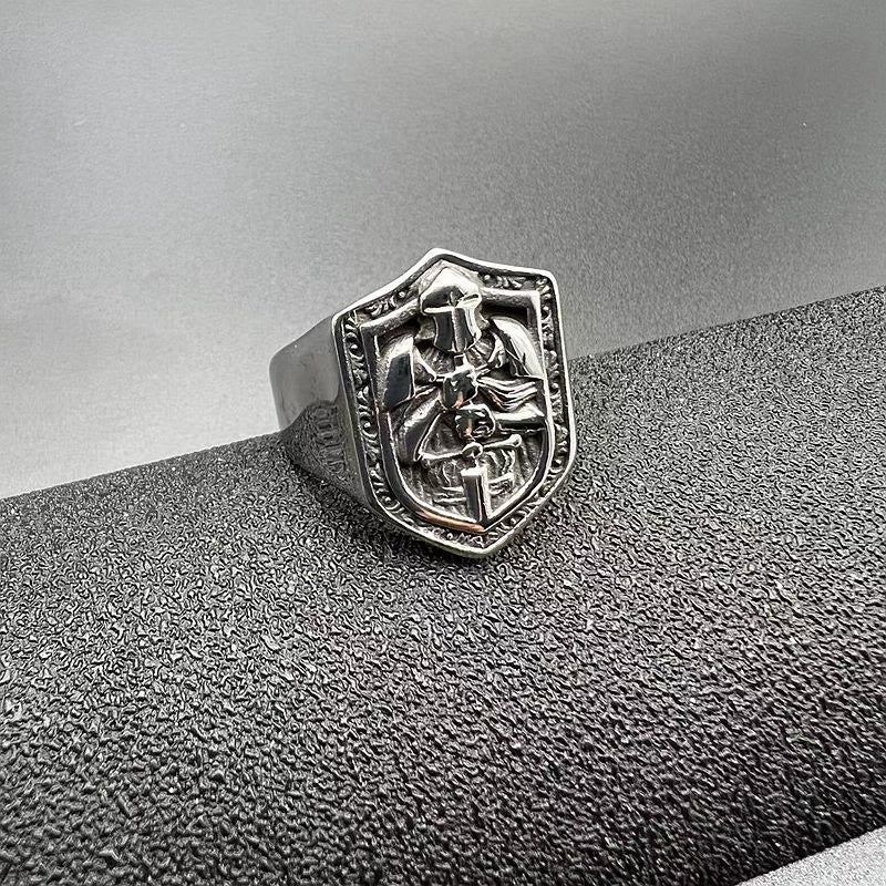 Christianartworkshop Klassischer Kreuzzugsschild-Ring zum Schutz der Kreuzzüge - image 2