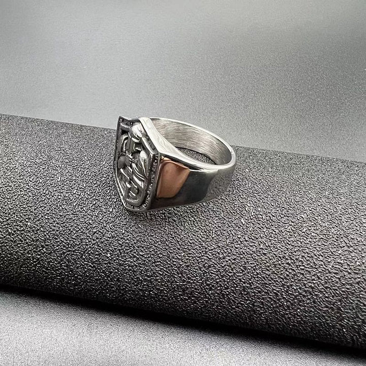 Christianartworkshop Klassischer Kreuzzugsschild-Ring zum Schutz der Kreuzzüge - image 4