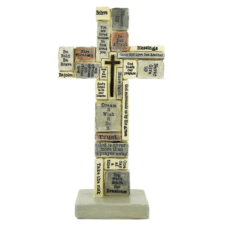 Christianartworkshop Klassischer Stil Motivationskreuz Desktop-Dekoration Ornament