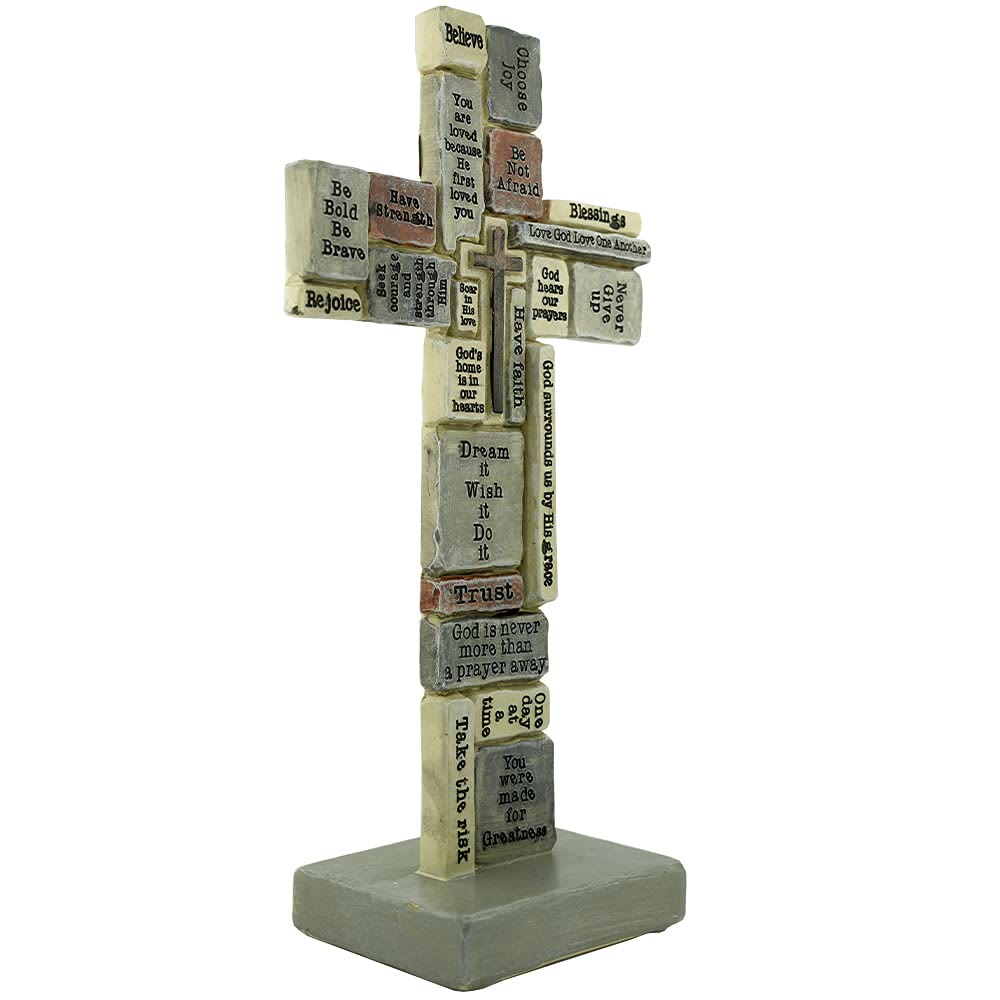 Christianartworkshop Klassischer Stil Motivationskreuz Desktop-Dekoration Ornament