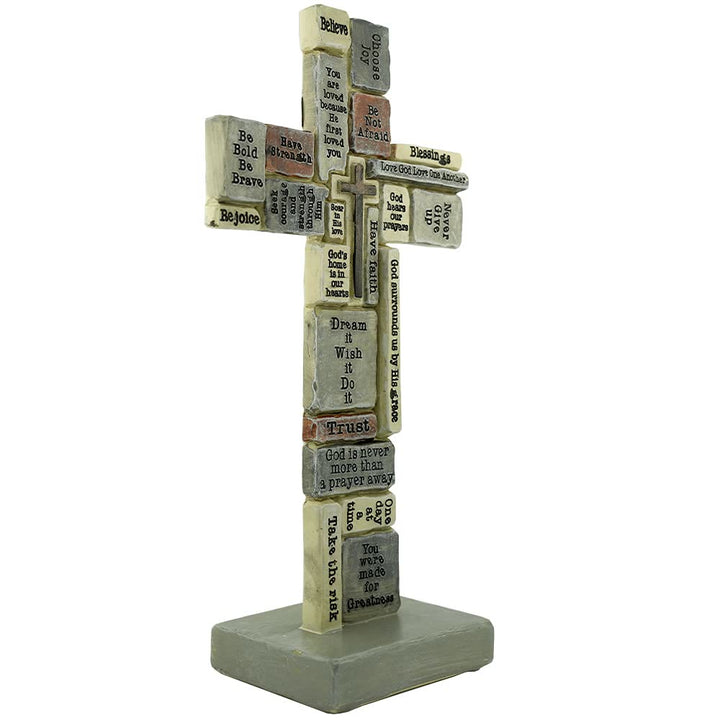 Christianartworkshop Klassischer Stil Motivationskreuz Desktop-Dekoration Ornament