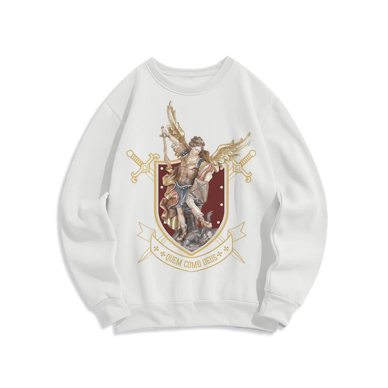 Christianartworkshop Sweatshirt im klassischen Stil mit Fleecefutter aus Polyester für den Erzengel Michael