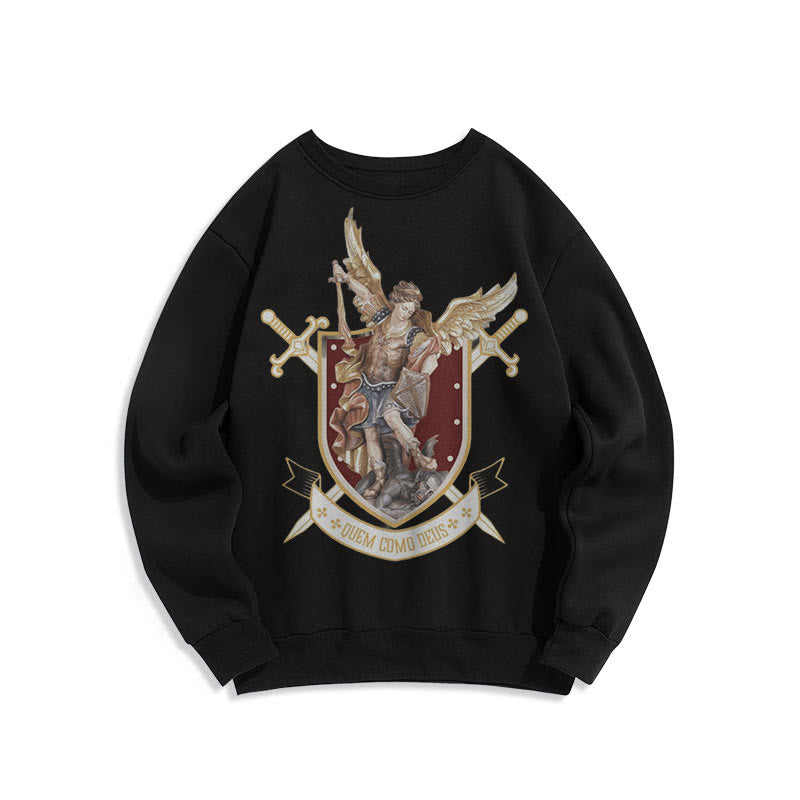 Christianartworkshop Klassisches Sweatshirt mit dem Heiligen Erzengel Michael, gefüttert mit Polyester, Fleece-Futter - image 5