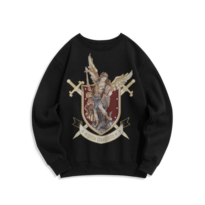 Christianartworkshop Klassisches Sweatshirt mit dem Heiligen Erzengel Michael, gefüttert mit Polyester, Fleece-Futter - image 5