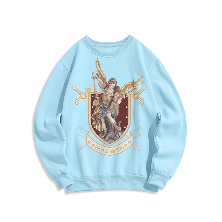 Christianartworkshop Klassisches Sweatshirt mit dem Heiligen Erzengel Michael, gefüttert mit Polyester, Fleece-Futter - image 13