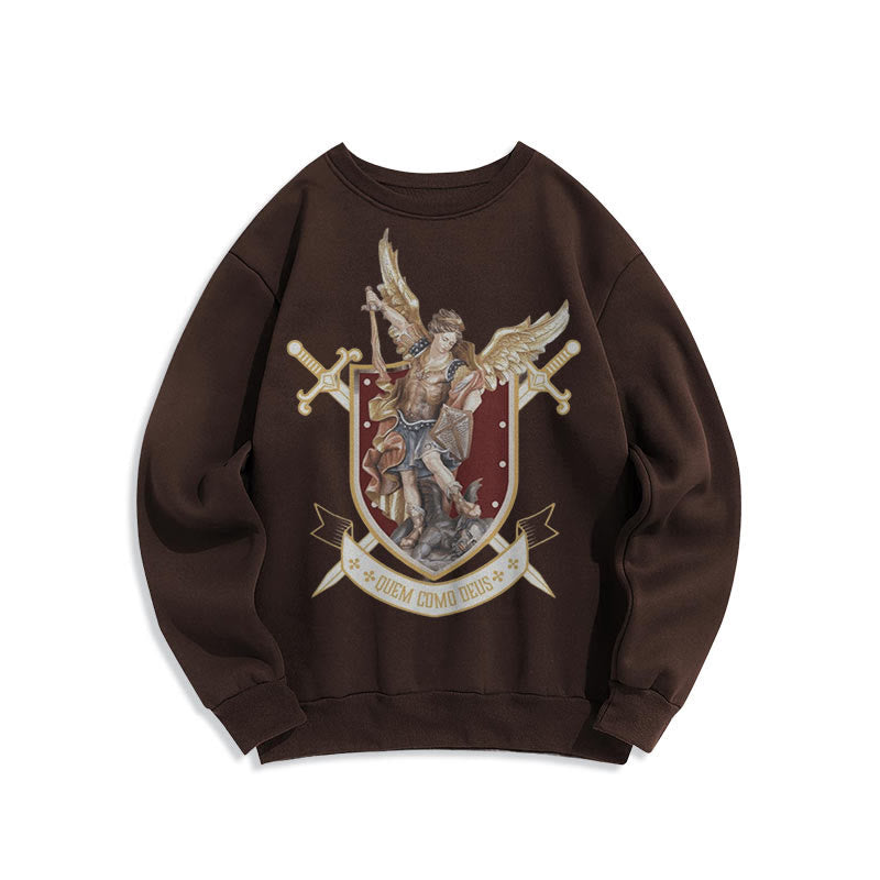 Christianartworkshop Sweatshirt im klassischen Stil mit Fleecefutter aus Polyester für den Erzengel Michael