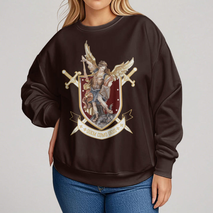 Christianartworkshop Sweatshirt im klassischen Stil mit Fleecefutter aus Polyester für den Erzengel Michael