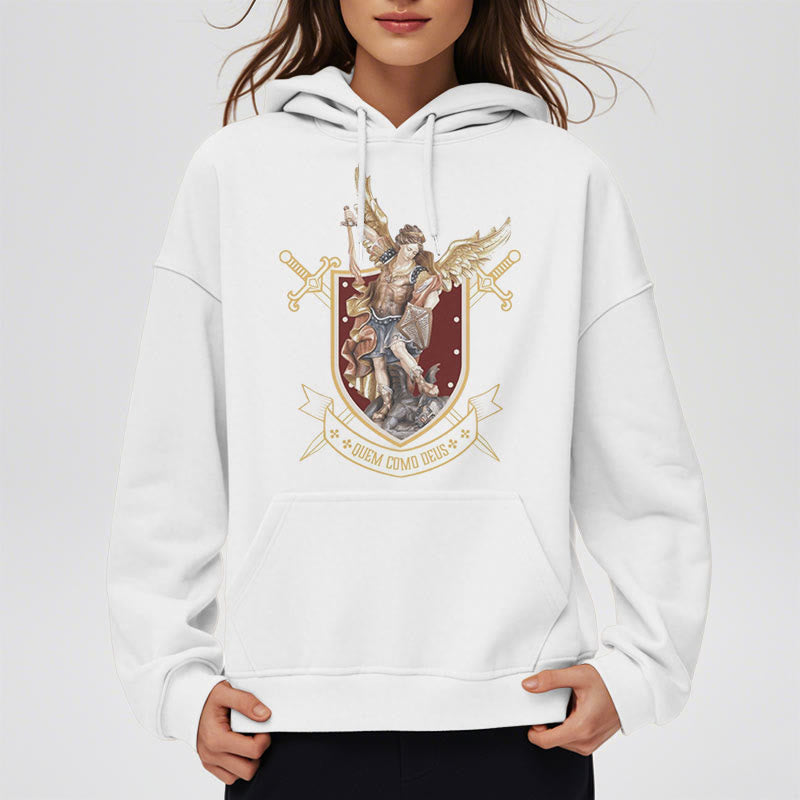 Christianartworkshop Kapuzenpullover im klassischen Stil mit Fleecefutter aus Polyester für den Erzengel Michael