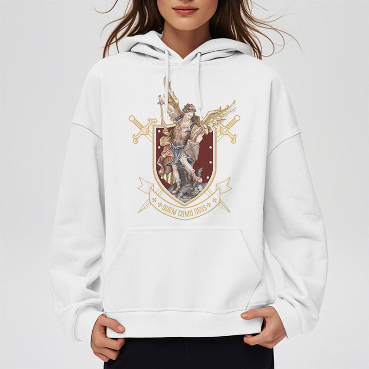 Christianartworkshop Kapuzenpullover im klassischen Stil mit Fleecefutter aus Polyester für den Erzengel Michael