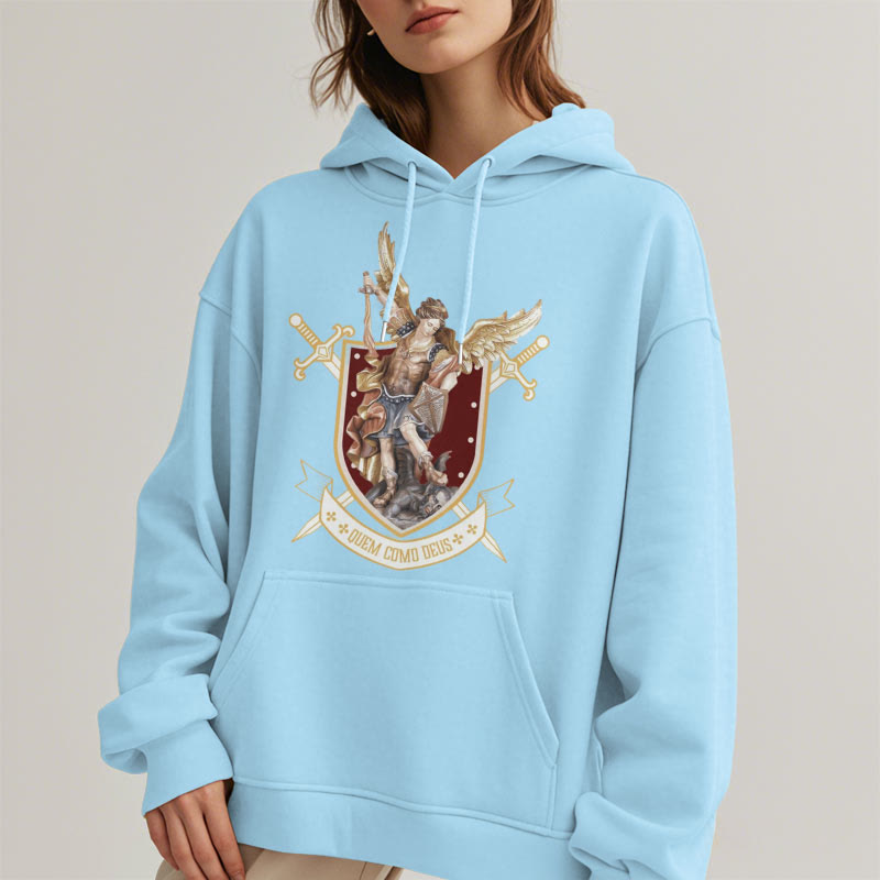 Christianartworkshop Kapuzenpullover im klassischen Stil mit Fleecefutter aus Polyester für den Erzengel Michael