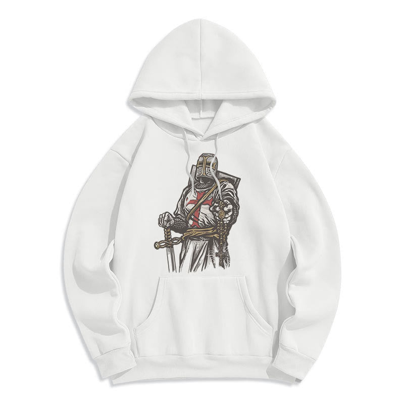 Christianartworkshop Modern Style Crusader's Valor and Faith Fleecegefütterter Polyester-Hoodie - image 0