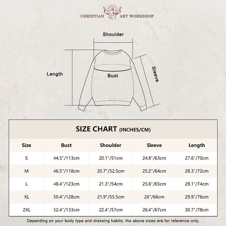 Christianartworkshop Zitat-Stil Erlösung durch Jesus Opfer Fleece gefüttert Polyester Sweatshirt