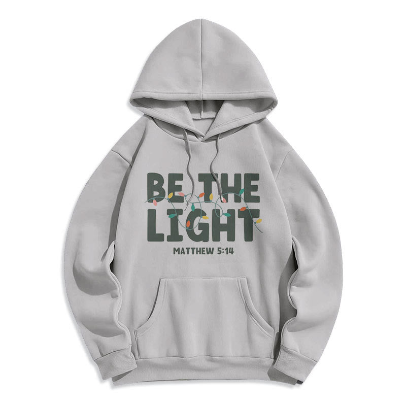 Christianartworkshop – Kapuzenpullover aus Polyester mit Fleecefutter im Zitat-Stil „Be The Light“