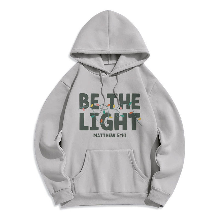 Christianartworkshop – Kapuzenpullover aus Polyester mit Fleecefutter im Zitat-Stil „Be The Light“