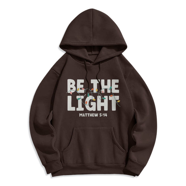 Christianartworkshop – Kapuzenpullover aus Polyester mit Fleecefutter im Zitat-Stil „Be The Light“