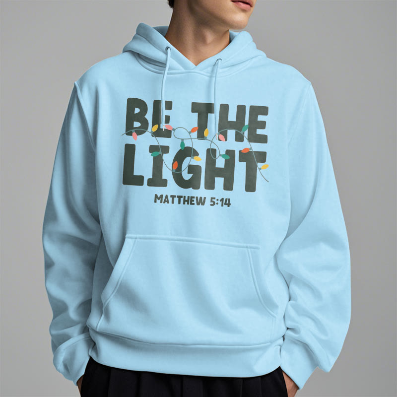 Christianartworkshop – Kapuzenpullover aus Polyester mit Fleecefutter im Zitat-Stil „Be The Light“