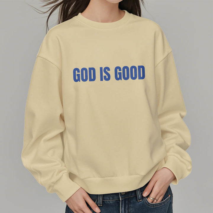 Christianartworkshop Zitat-Stil Schmetterling Gott ist gut Fleece gefüttert Polyester Sweatshirt