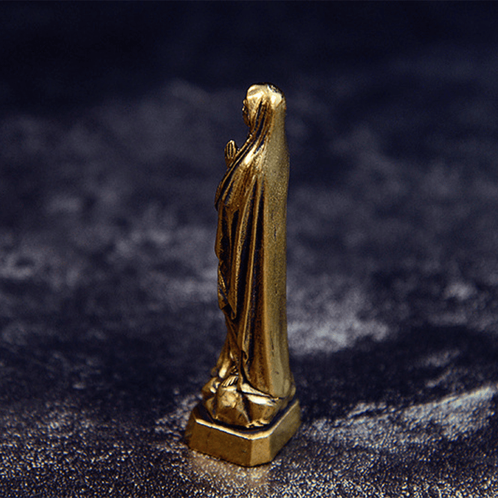 Christianartworkshop Statue der Jungfrau Maria, klassischer Stil, exquisites Messing, Unsere Liebe Frau, betet für uns - image 3