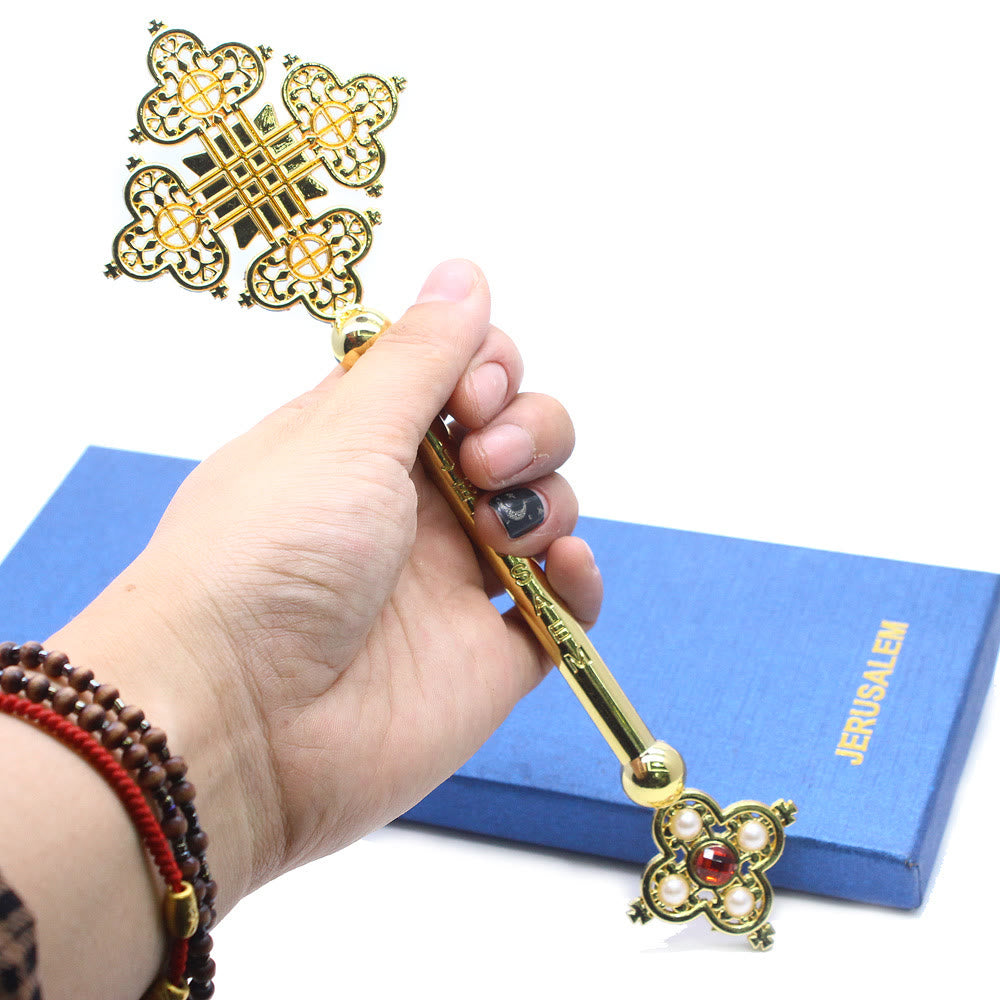 Christianartworkshop Klassischer Stil Jerusalem Devine Faith Blessing Handkreuz