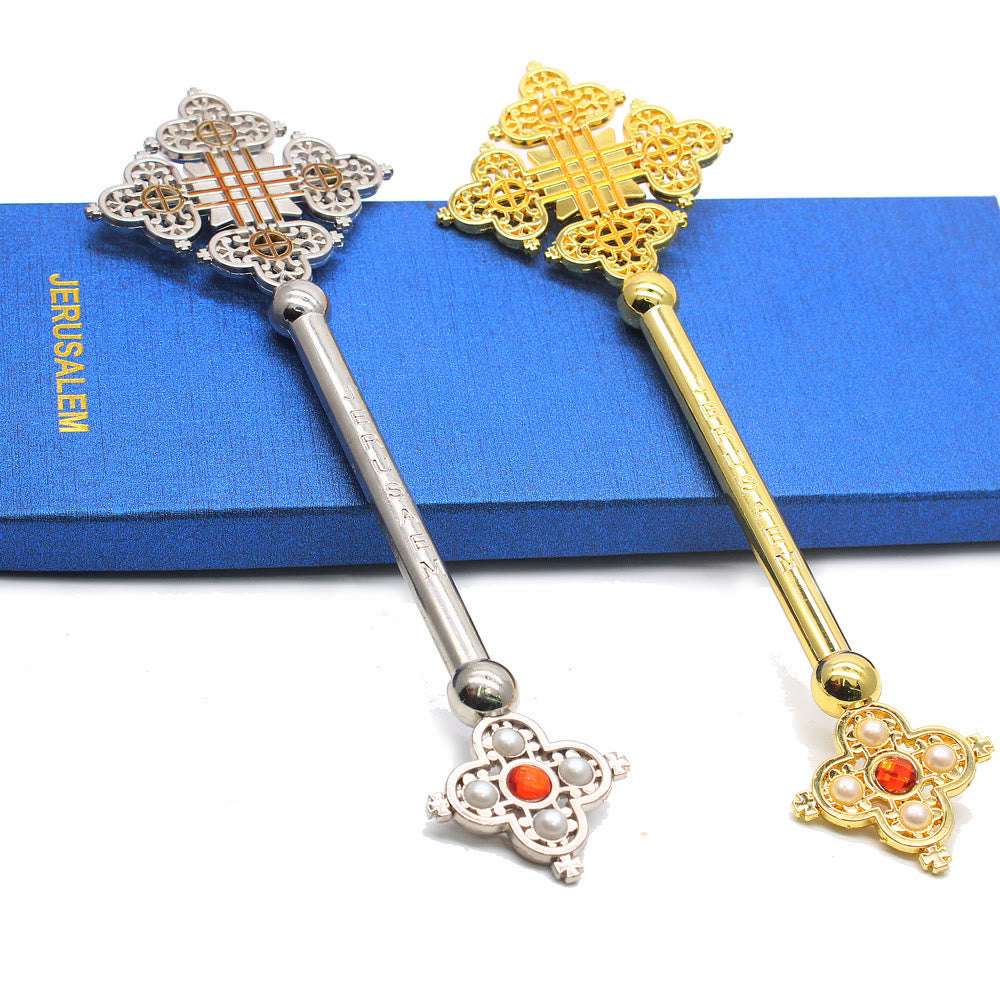 Christianartworkshop Klassischer Stil Jerusalem Devine Faith Blessing Handkreuz
