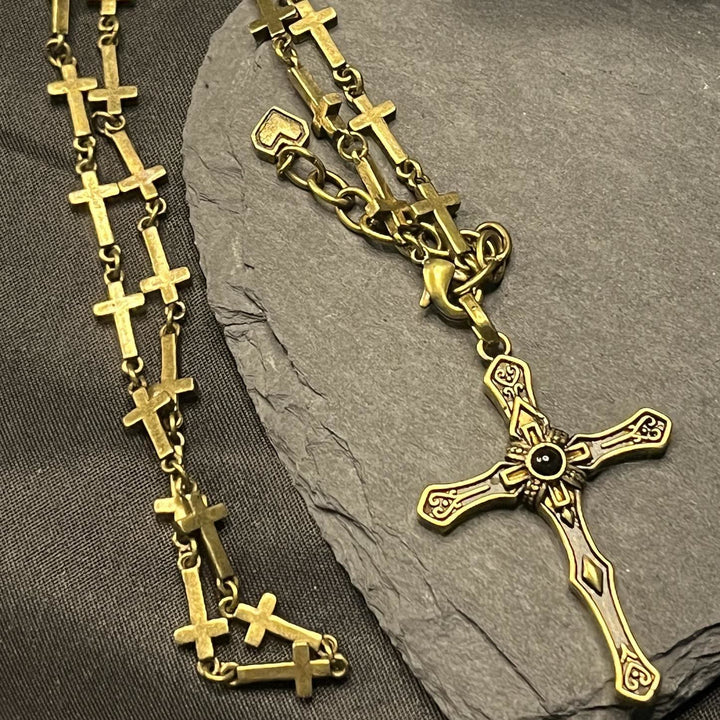 Christianartworkshop Halskette mit Kreuzanhänger im modernen Stil der Heiligen Erlösung