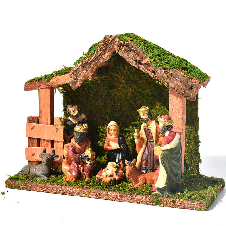 Christianartworkshop Krippenszene im klassischen Stil, Geburtsstatue von Jesus, Desktop-Dekoration, Ornament