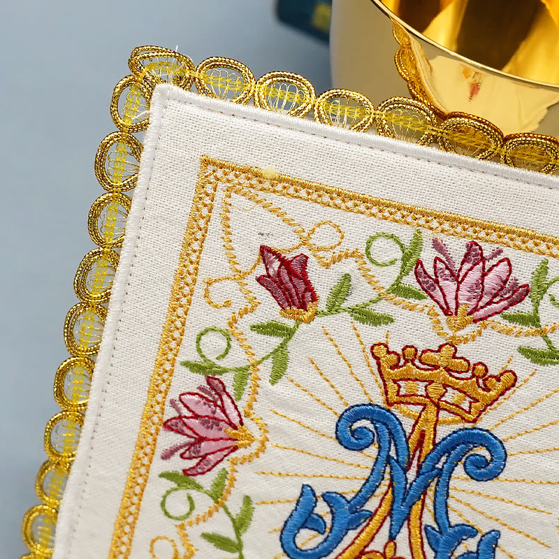 Christianartworkshop Altar-Leinenset im klassischen Stil mit Marian Floral Grace