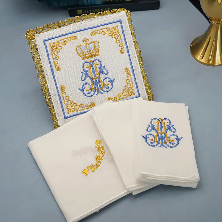 Christianartworkshop Altar-Leinen-Set im klassischen Stil „Göttliche Majestät der Blumen“