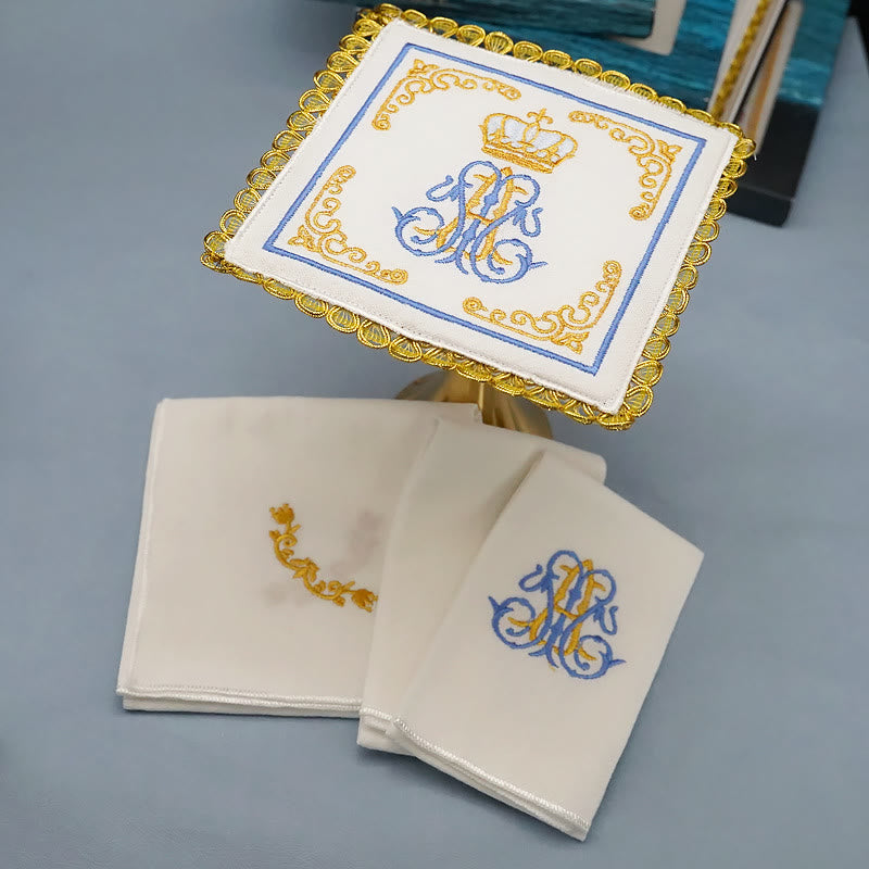 Christianartworkshop Altar-Leinen-Set im klassischen Stil „Göttliche Majestät der Blumen“