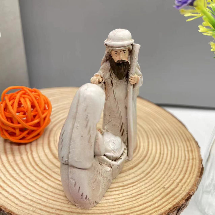 Christianartworkshop Klassischer Stil Harmonische Weihnachtskrippe Heilige Familie Desktop-Dekorationen Ornament