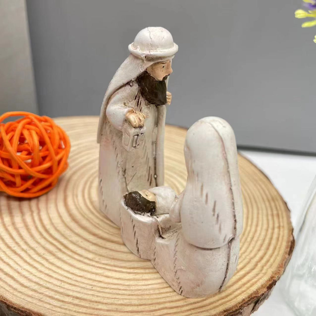 Christianartworkshop Klassischer Stil Harmonische Weihnachtskrippe Heilige Familie Desktop-Dekorationen Ornament