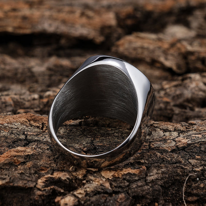 Christianartworkshop Retro-Ring im klassischen Stil der Tempelritter, Kreuz, göttlicher Glaube