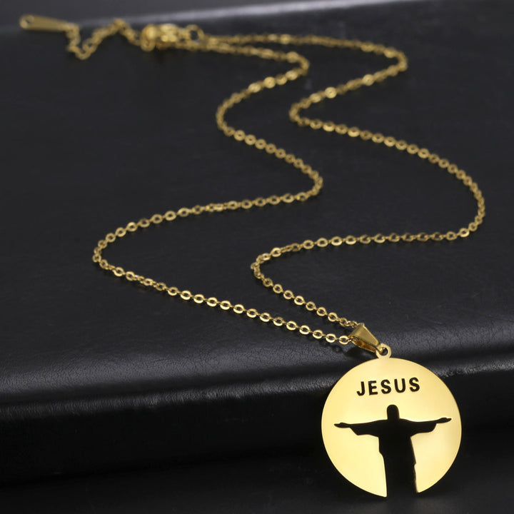 Christianartworkshop Halskette mit rundem Jesus-Anhänger