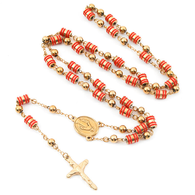 Christianartworkshop – Rosenkranzperlen aus Silikon in Rot