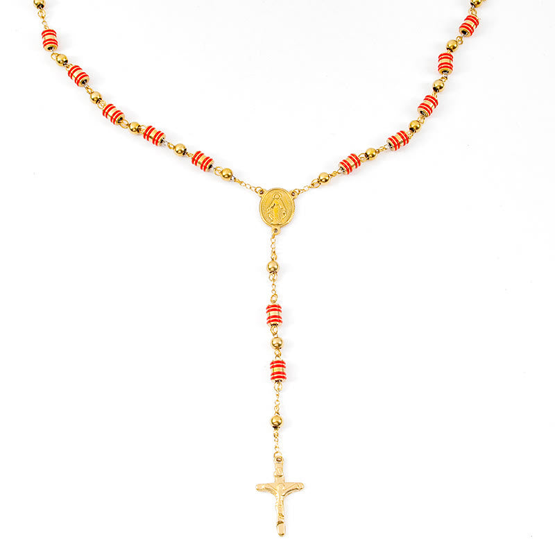 Christianartworkshop – Rosenkranzperlen aus Silikon in Rot